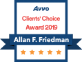 Avvo Client's Choice Award 2019 - Allan F. Friedman